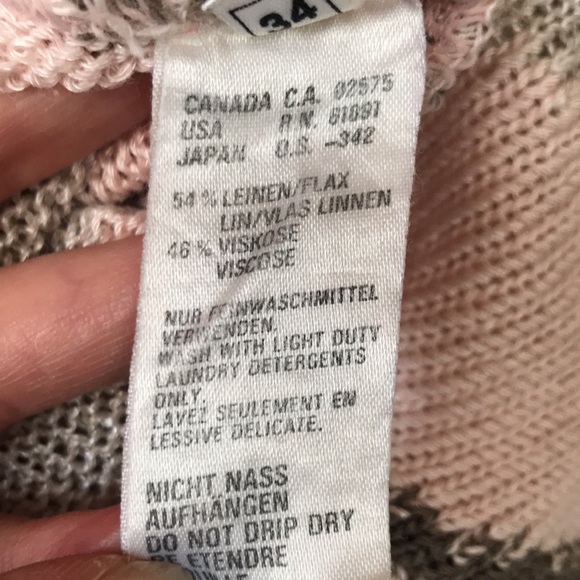 ESCADA linen geometric vneck sweater - Picture 10 of 12